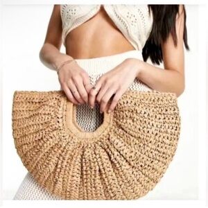 Chic Tan Woven Tote Bag